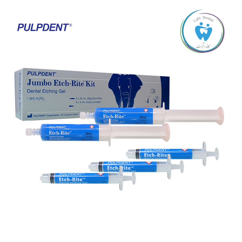 pulpdent-jambo-acid-etch-2 اسید اچ جامبو بزرگ پالپ دنت 38%- PULPDENT Jumbo Etch Rite kit - تصویر 1